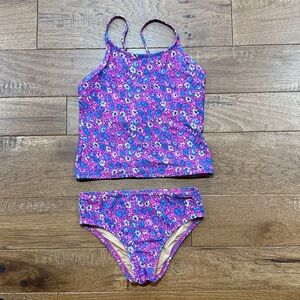 J Crew Factory Crewcuts Girls Floral Tankini Swimsuit Swim - Size 4-5